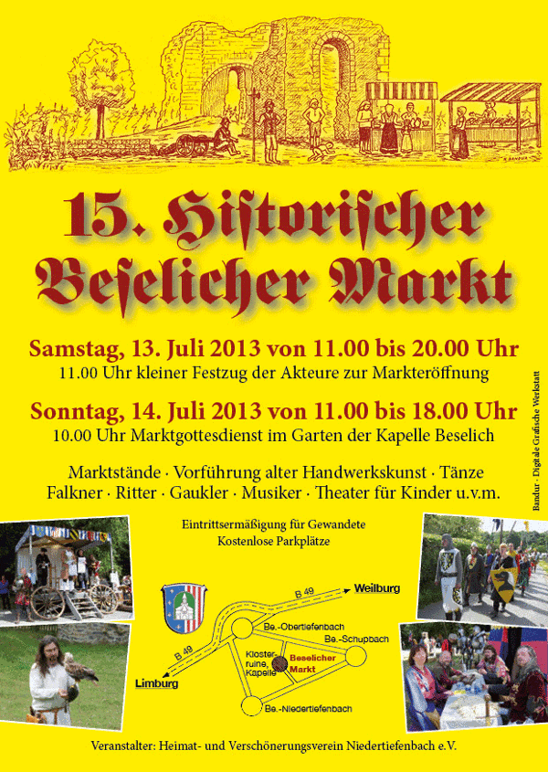 Flyer Programm Beselicher Markt 2013